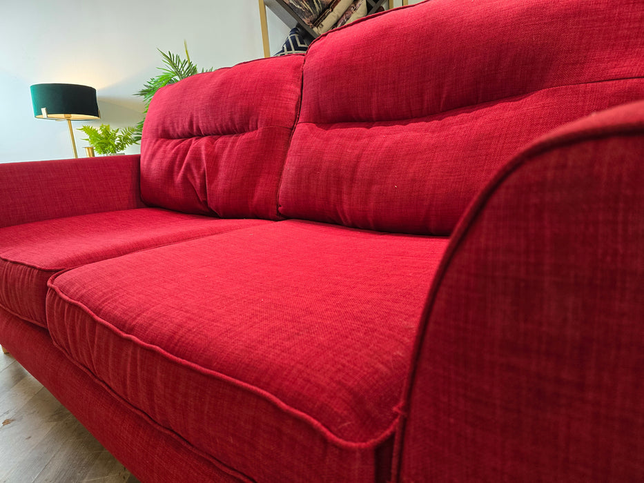 Hetty 3 Seater - Fabric Sofa - Linoso Red