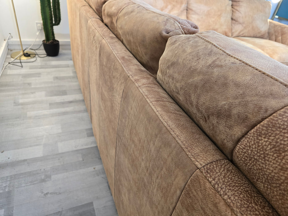 Mazzini 2 Corner 2 - Leather Sofa - Utah Tan