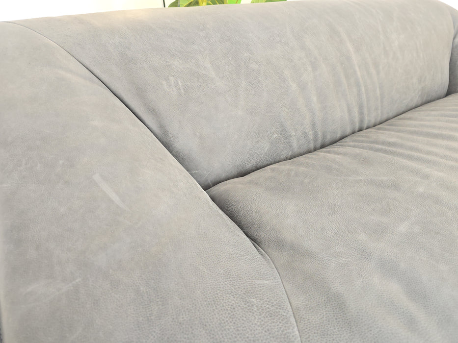 Ringo Easy 2 Seater Sofa  - Leather - Dark Grey