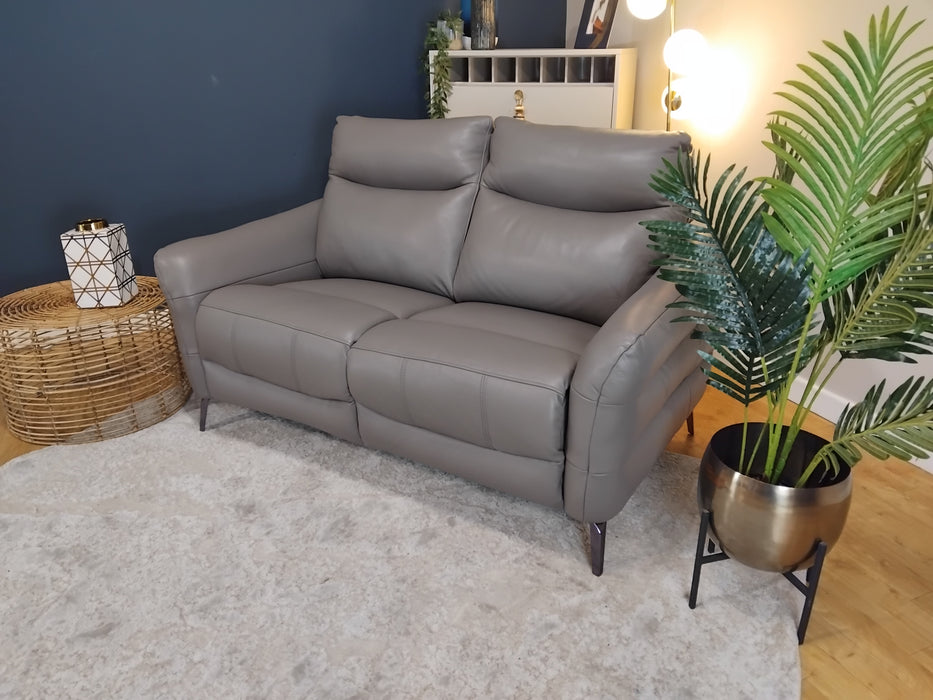 Sofology Renato Leather 2 Seater in Trusty Embossed Elephant