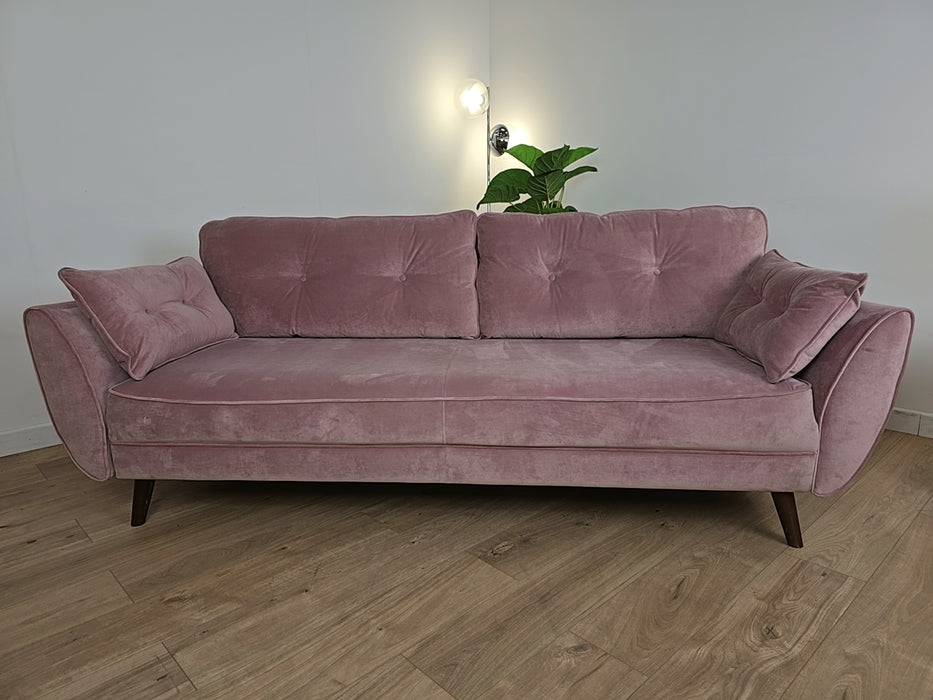 Zinc Sofa bed -  Fabric  - Plush Pink