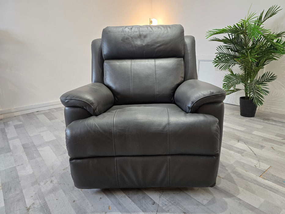 Gracy 1 Seater - Rise and Recline Leather power Reclining Chair  - Charcoal