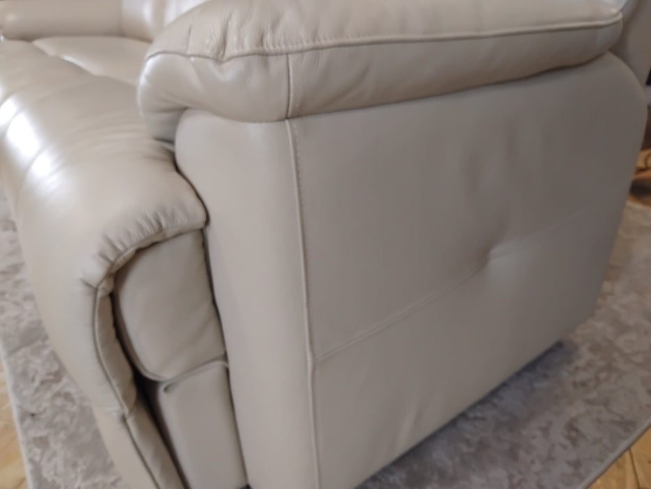 Sofology Gracie Leather 3 Seater in Trusty Sheen Bone China