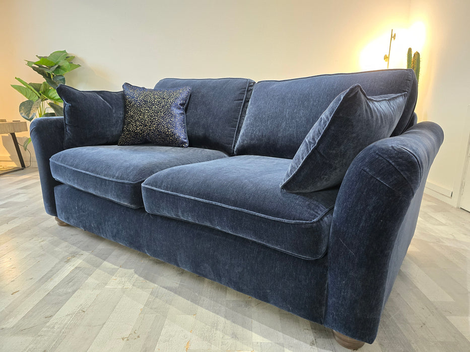 Notting Hill 3 seater - Fabric -  Ellie Navy/Bianca Navy Mix