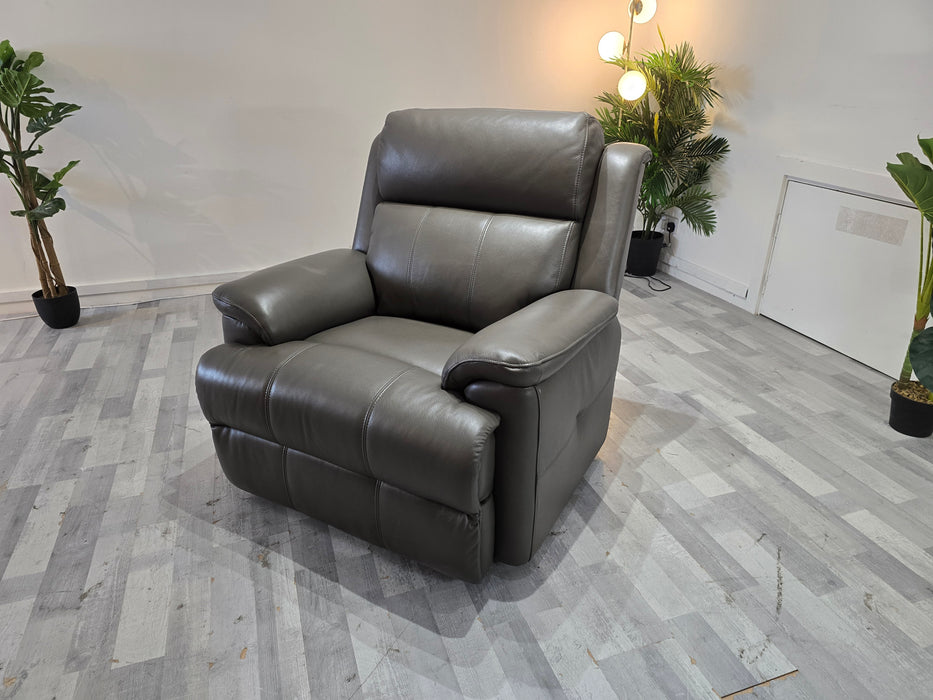 Gracie 1 Seater - Trusty Sheen Leather Storm