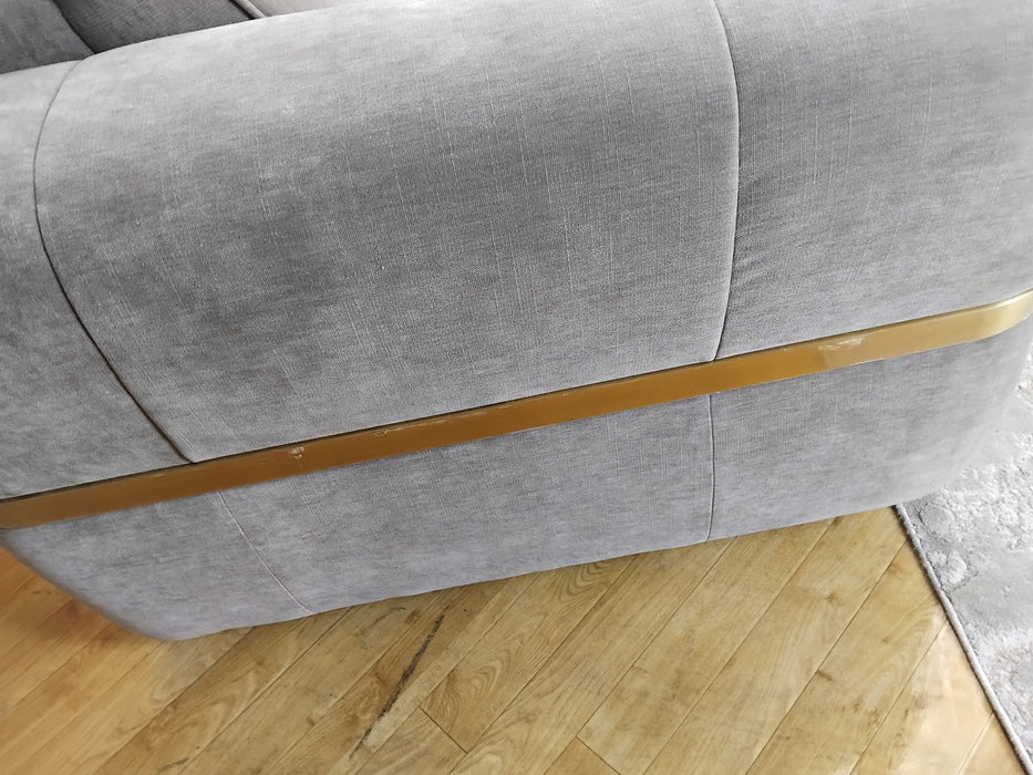 Sofology Lumiere Fabric 2 Seater in Relaxed Chenille Nutmeg