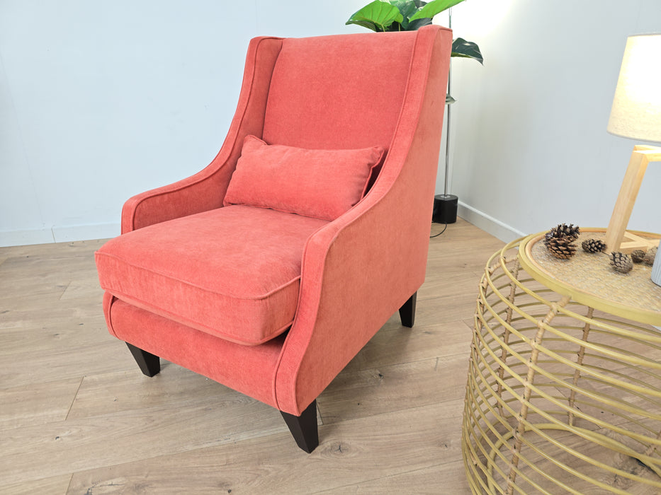 Elian Accent Chair - Fabric - Chilli