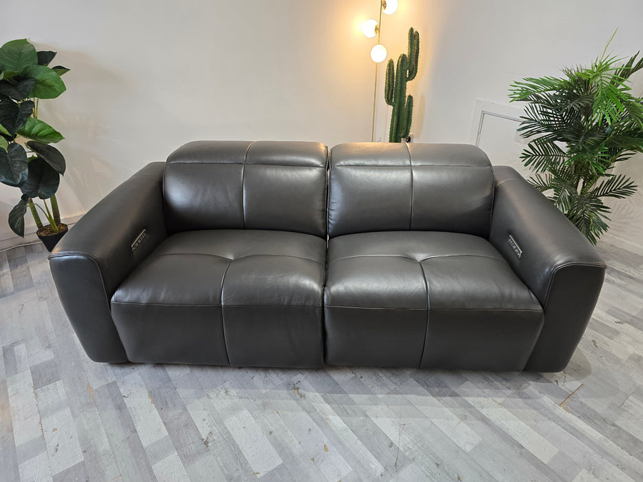 The Riviera 2.5 seater - Power Recliner - Trusty Embossed Leather Charcoal