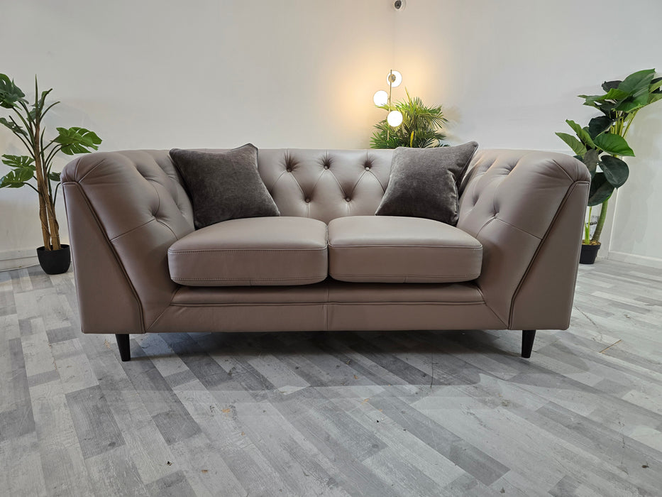 Bridgerton 2 Seater -  Leather Trusty Supple Leather Taupe Grey Mix