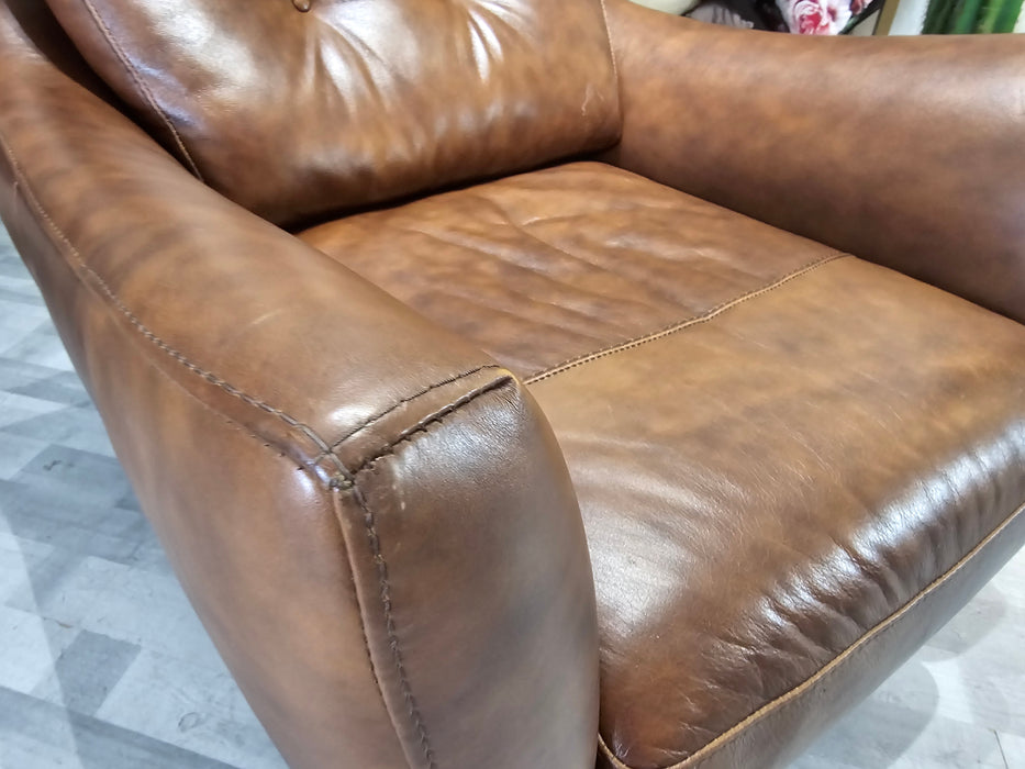 Cordelia 1 Seater - Leather Chair - Alaska Whiskey