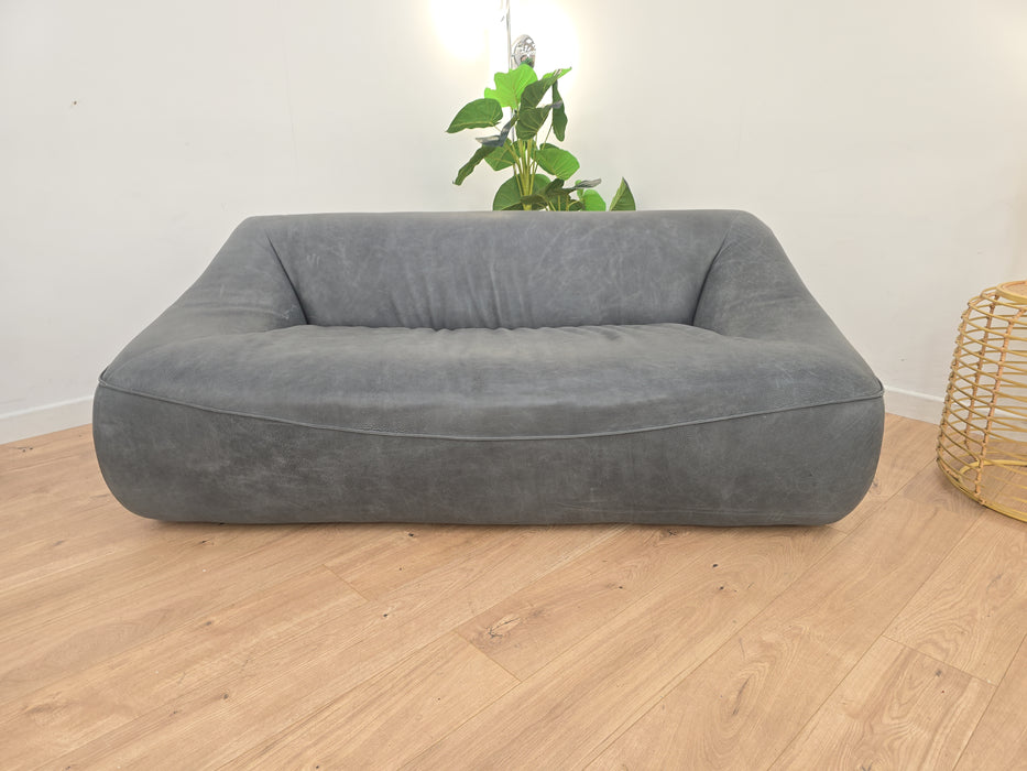 Ringo Easy 2 Seater Sofa  - Leather - Dark Grey