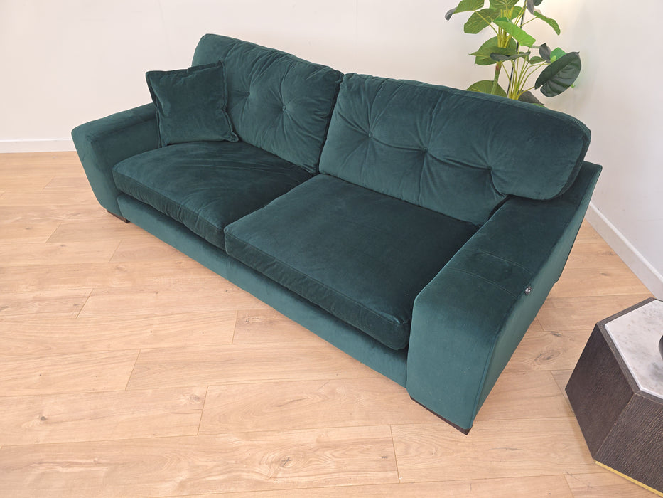 Lincoln 4 Seater Sofa  - Fabric - Bottle Green