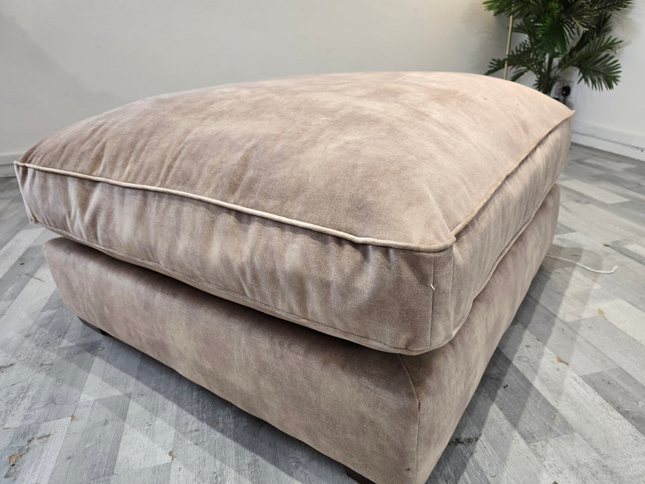 Emperor Footstool - Fabric - Lucerne Champagne All Over