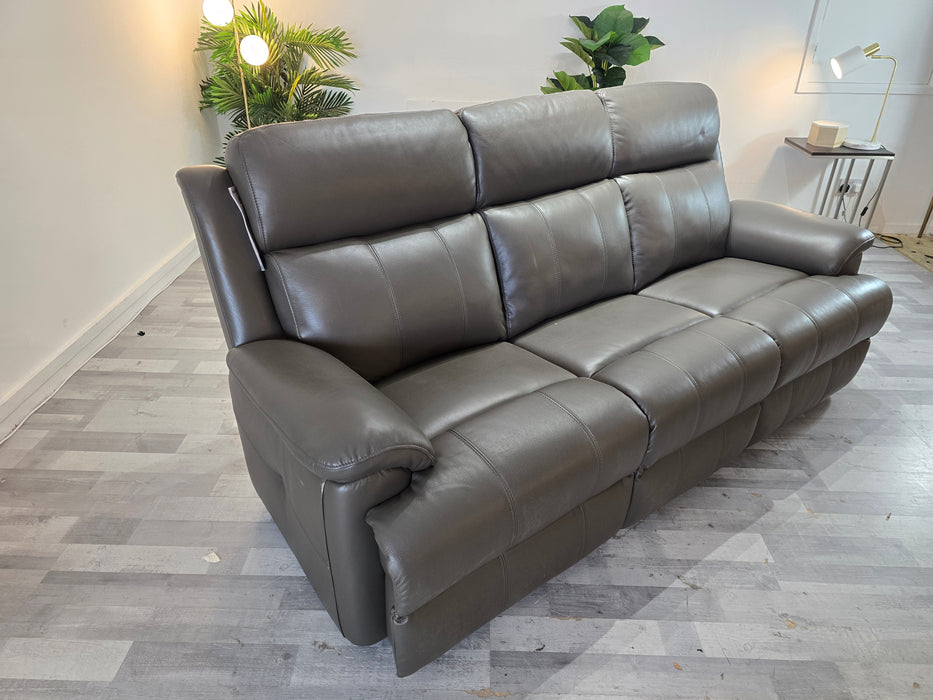 Gracie 3 Seater - Trusty Sheen Leather Storm