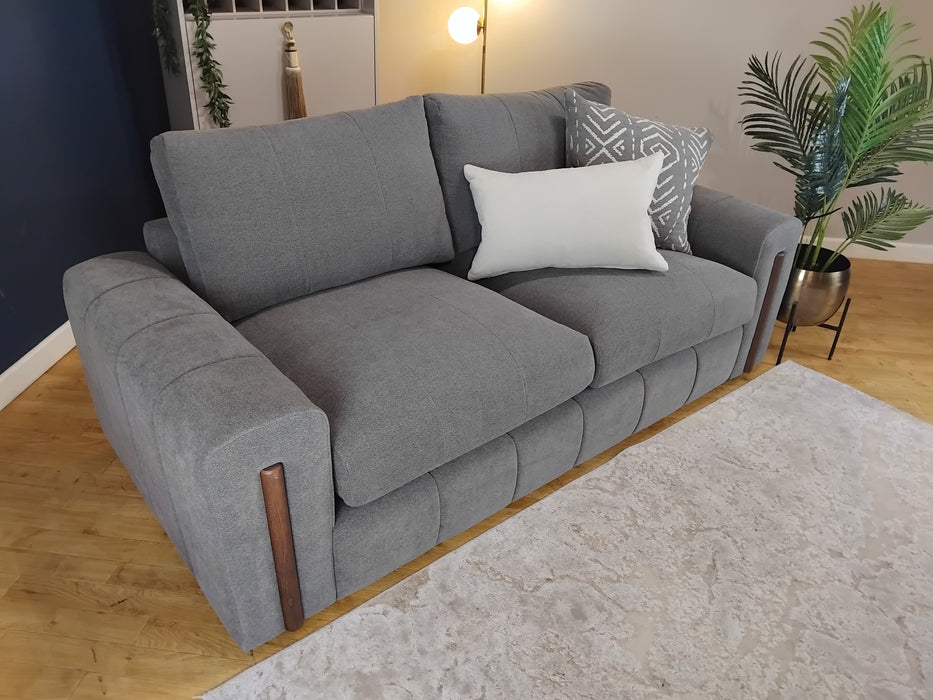 Sofology Soho Fabric 3 Seater in Micro Boucle Truffle/Truffle Mix