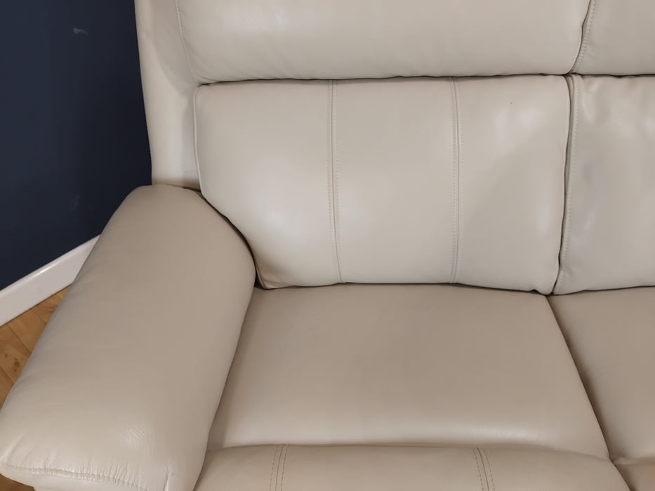 Sofology Gracie Leather 3 Seater in Trusty Sheen Bone China