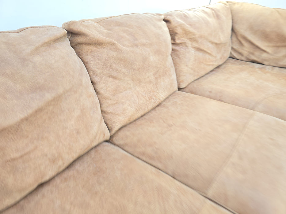 Mazzini 3 Corner 1 - Leather Sofa - Utah Tan