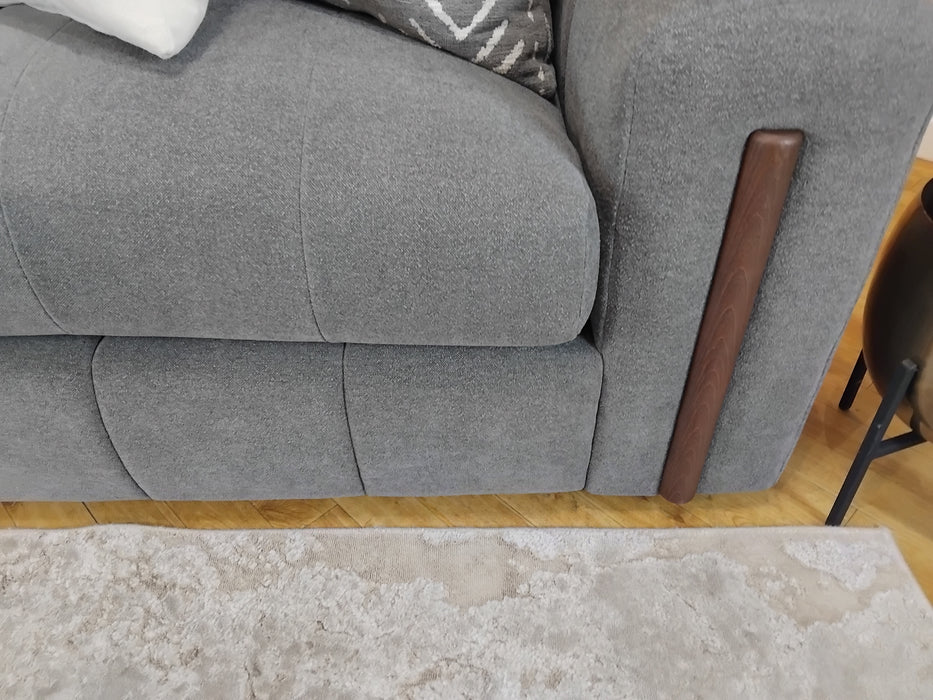 Sofology Soho Fabric 3 Seater in Micro Boucle Truffle/Truffle Mix