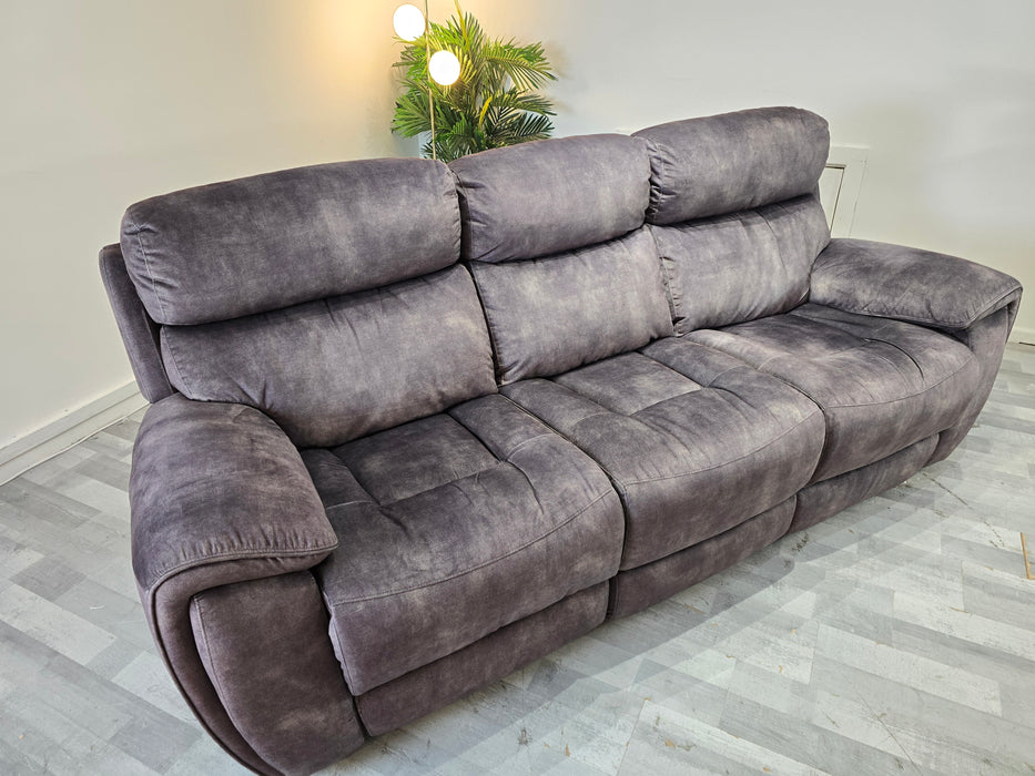 Radley 3 Seater - Fabric - Power Recliner - Decent Charcoal