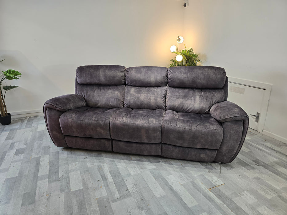 Radley 3 Seater - Fabric - Power Recliner - Decent Charcoal