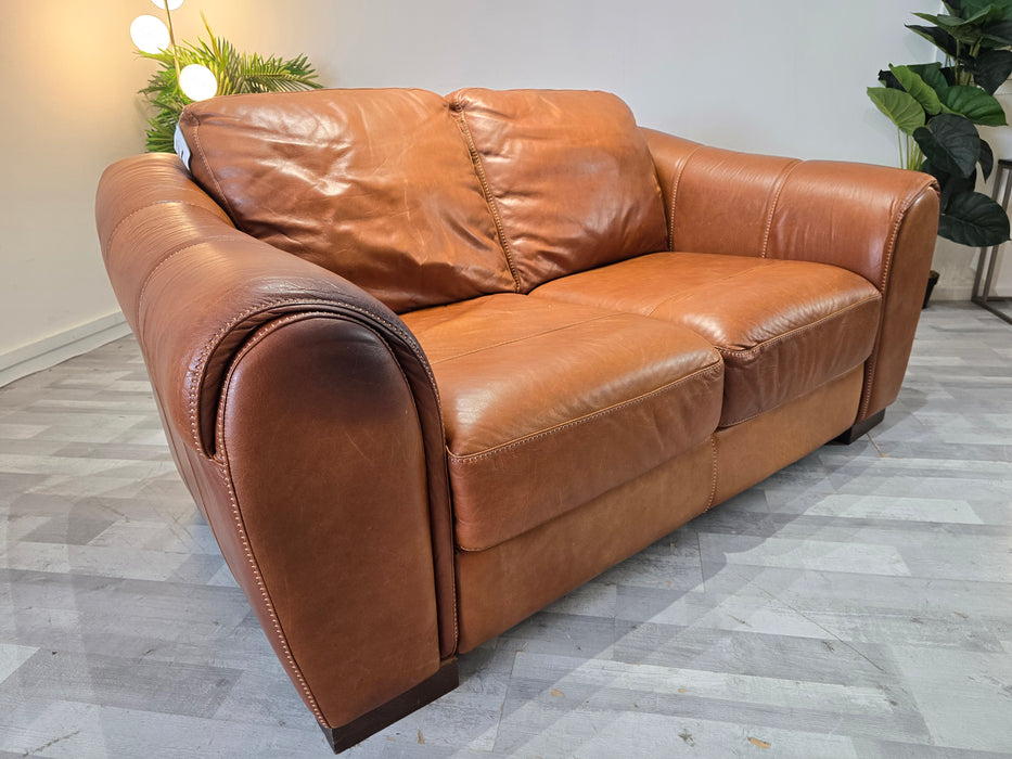 Galleria 2 Seater - Leather Sofa - Indiana Tan