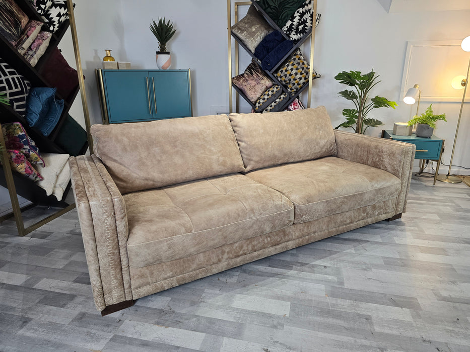 Huntsman 3 Seater - Leather Sofa - Utah Blonde