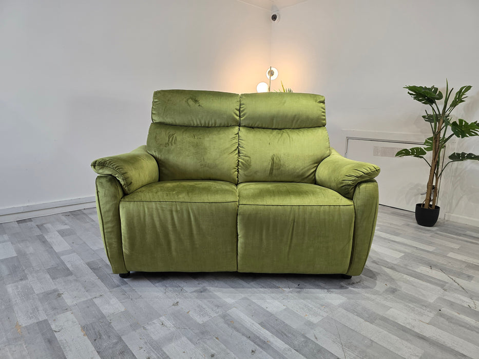 Parker 2 Seater - Leather Sofa - Heritage Velvet Olive