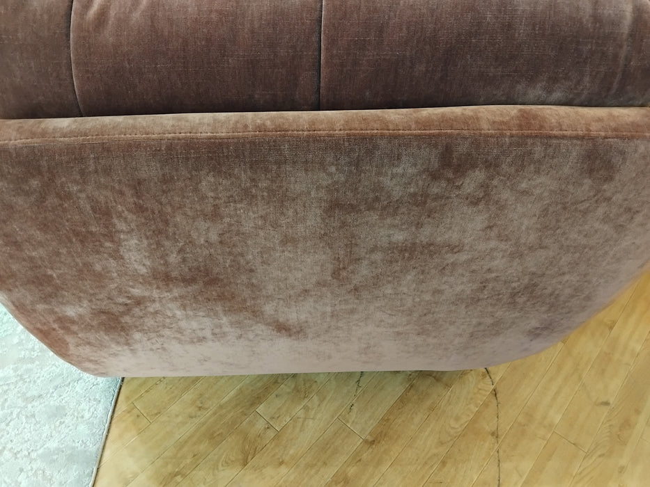 Sofology The Cocoon Fabric 2 Seater in Relaxed Chenille Burnt Sienna