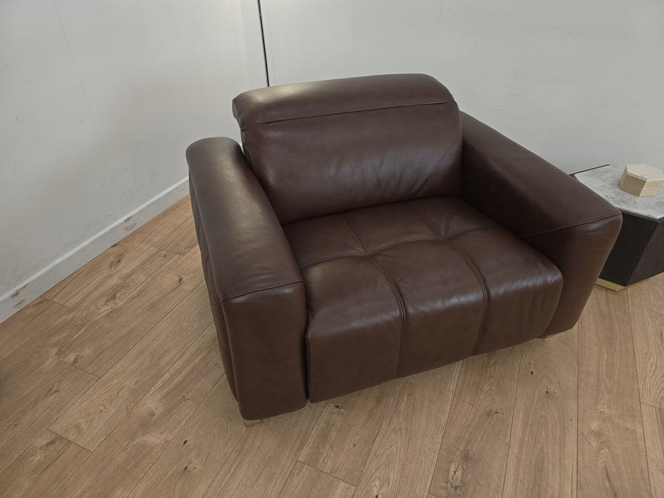 Marvella - Leather Chair - Chocolate