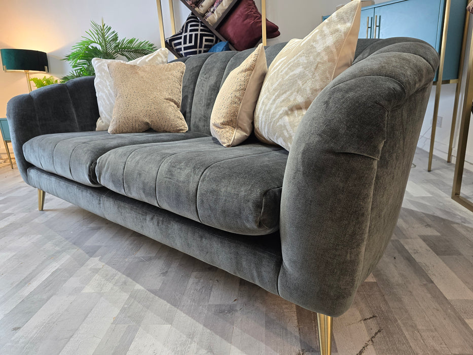 Opulent 3 Seater - Manolo Slate Luxe Mix