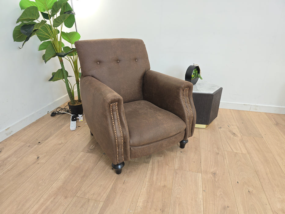 Libby Chair - Leather - Chestnut Brown