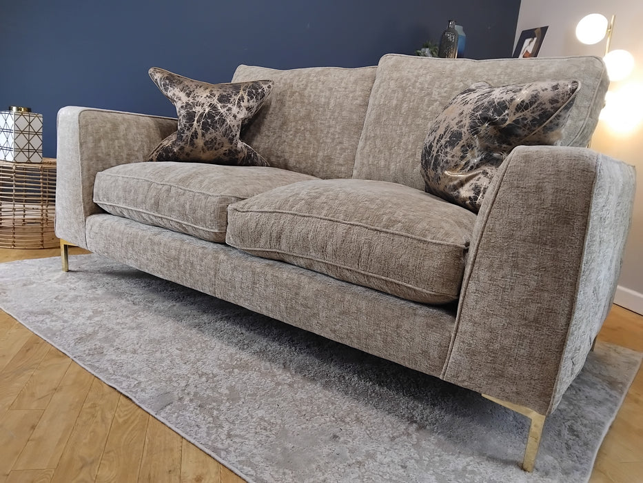 Sofology Rococo Fabric 2 Seater Full Back in Verbier Gold Mix