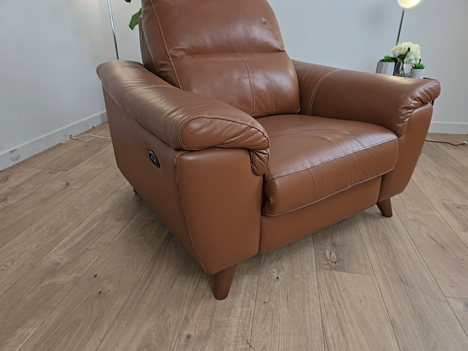 Capri Power Reclining Chair - Brandy