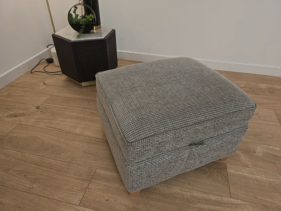 Nimbus Storage - Fabric Footstool  - Padstow Grey All Over