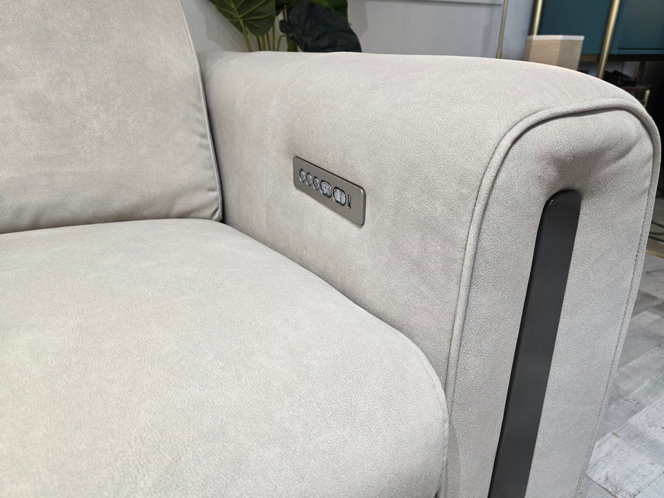 Kingsbridge 3 Corner 1.5 - Lifestyle Flecked Fabric Ivory - Power Recliner