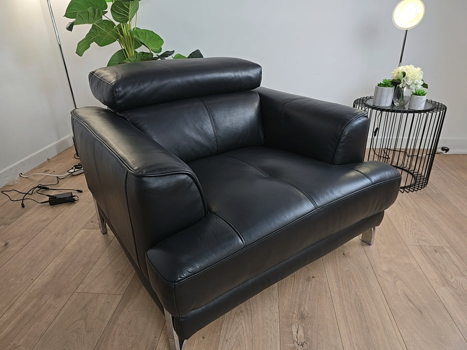 Montana - Leather Chair - Black