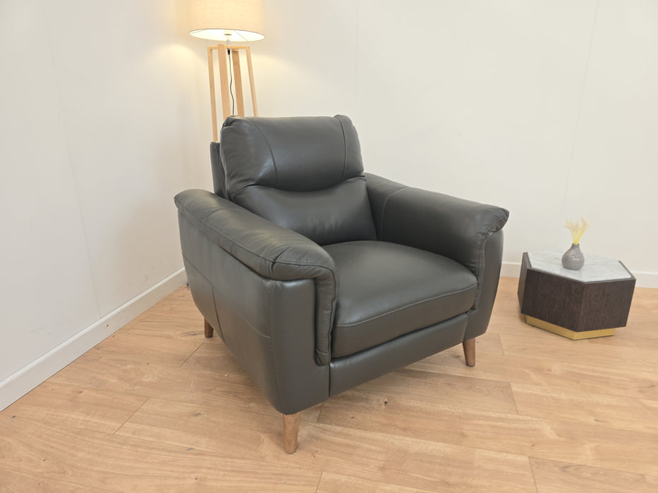 Niko Chair - Leather - Charcoal