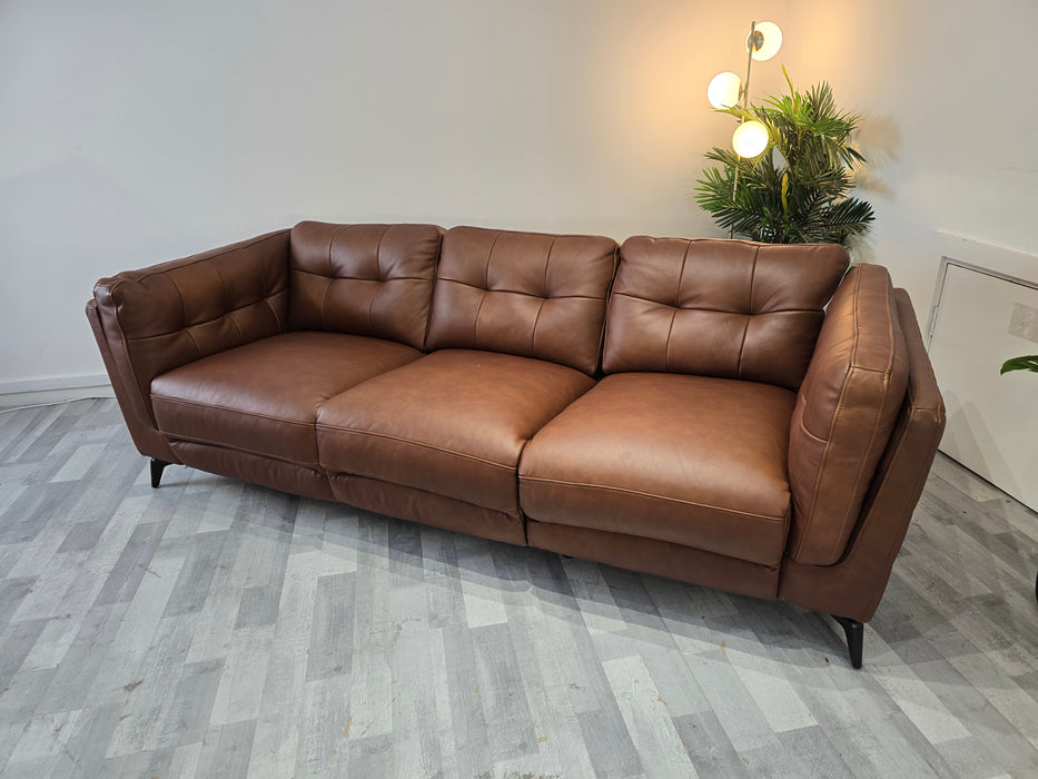 Muse 3 Seater - Leather Sofa - Espresso