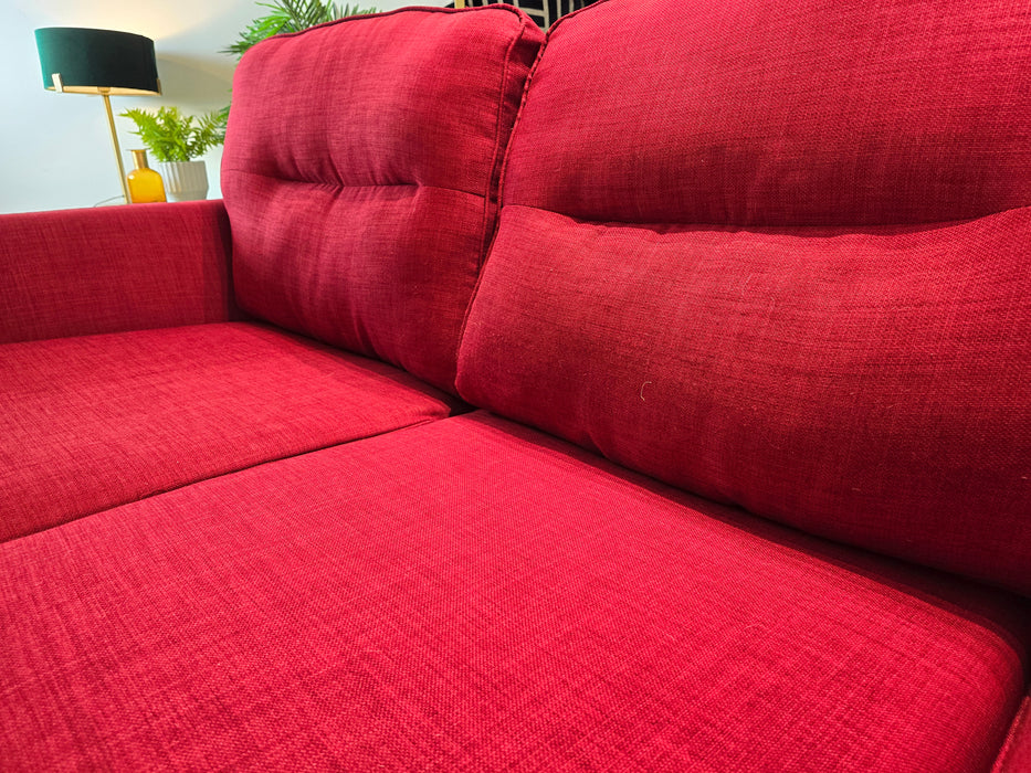 Hetty 2 Seater - Fabric Sofa - Linoso Red