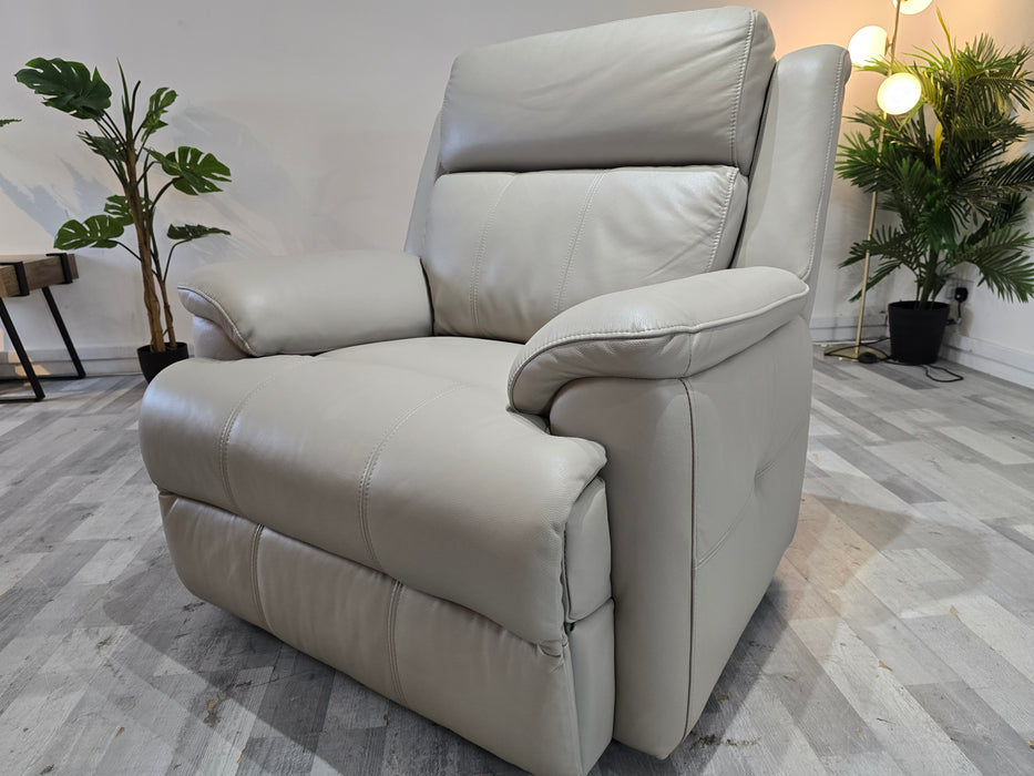 Gracie 1 Seater - Trusty Sheen Leather Lead Grey