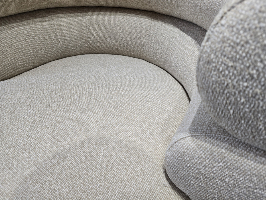 The Fitzrovia 1 Seater - Fabric Accent Chair -  Boucle Natural All Over Without Trim