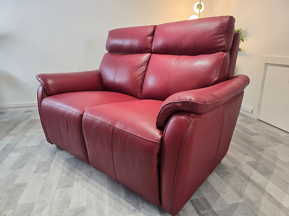 Parker 2 Seater - Trusty Sheen Leather Cranberry