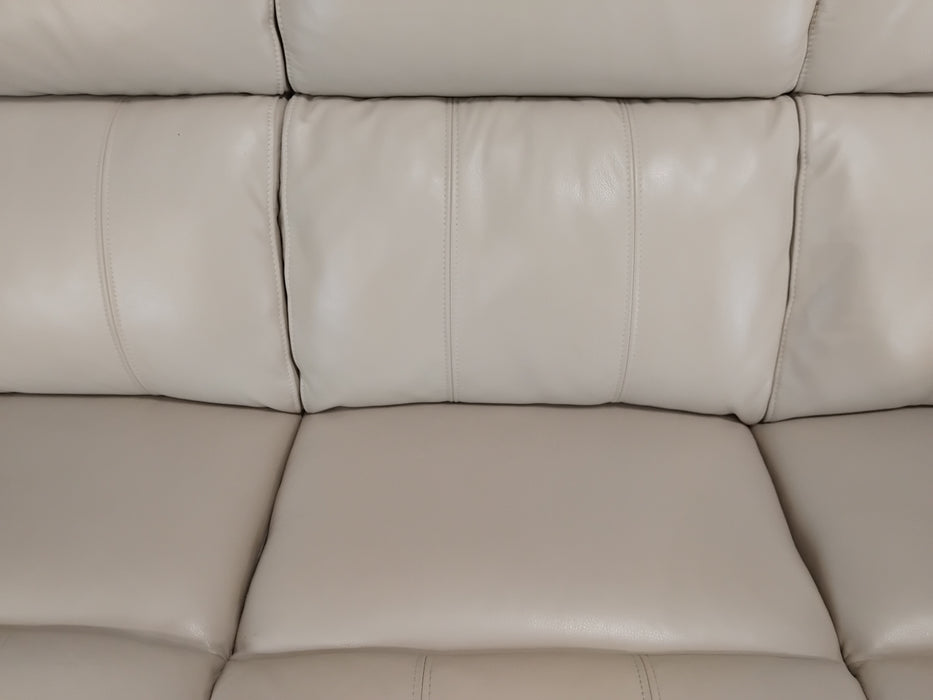 Sofology Gracie Leather 3 Seater in Trusty Sheen Bone China