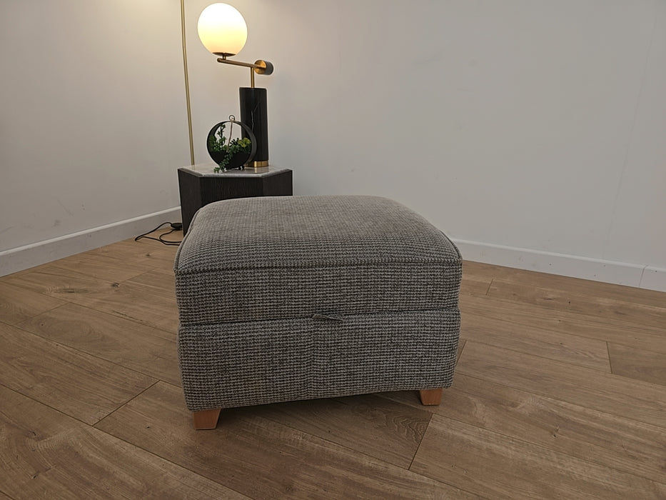 Nimbus Storage - Fabric Footstool  - Padstow Grey All Over