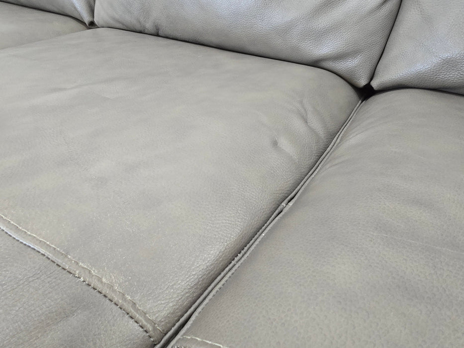 Mazzini 3 Corner 2 - Leather Sofa - Dakota Grey