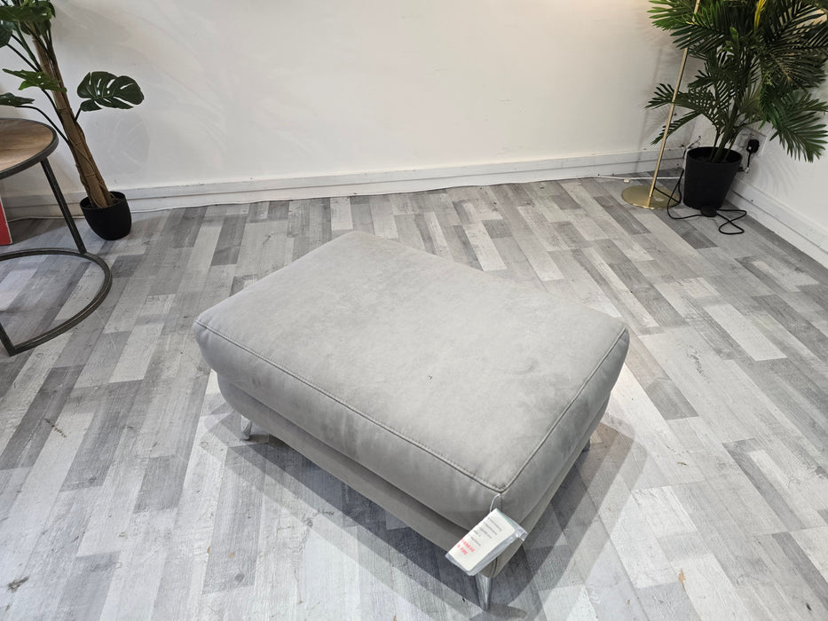 Dakota Designer Footstool - Fabric - Toronto Charcoal