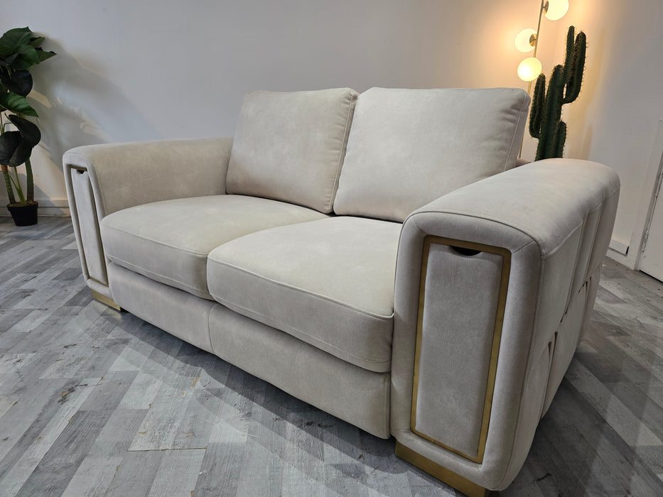 Elixir 2 Seater -  Lifestyle Flecked Fabric Ivory