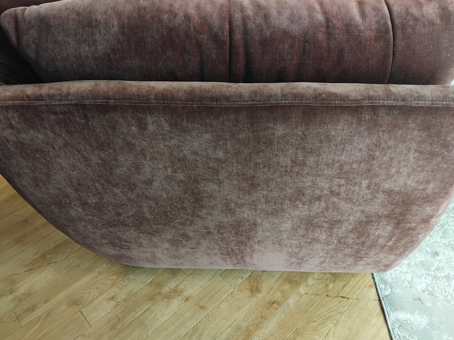 Sofology The Cocoon Fabric 2 Seater in Relaxed Chenille Burnt Sienna