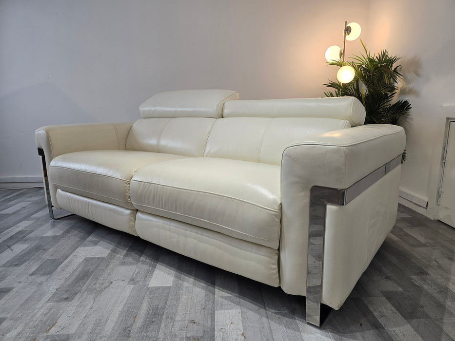 Moreno 3 Seater - Leather  - White