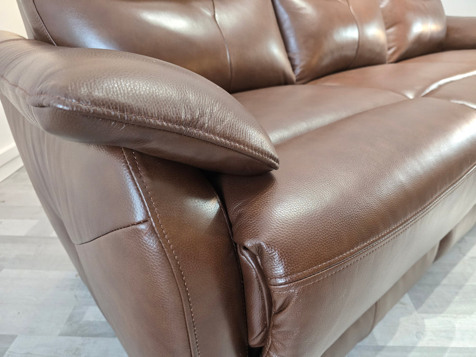 Albion 3 Seater - Trusty Sheen Leather Chocolate